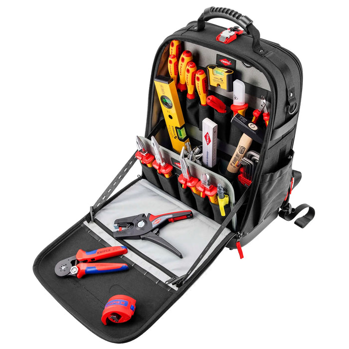KNIPEX 00 21 50 E Tool Backpack Modular X18 Electric, 22 parts, 530mm