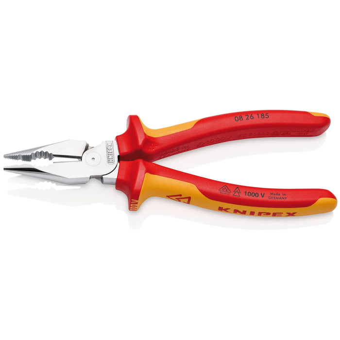 KNIPEX 08 26 185 SB Needle-Nose Combination Pliers Insulated with