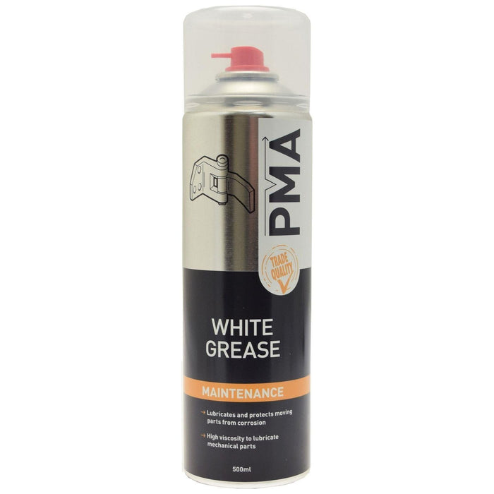 1 x PMA White Calcium Grease Multi Purpose PTFE Lubricant Aerosol Spray WHGR PMA - Town Tools 