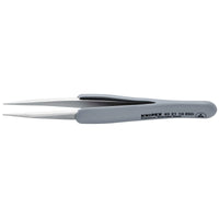 KNIPEX 92 21 10 ESD Precision Tweezers with rubber handles ESD, 123mm