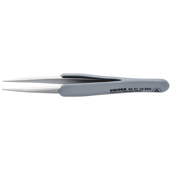 KNIPEX 92 21 10 ESD Precision Tweezers with rubber handles ESD, 123mm