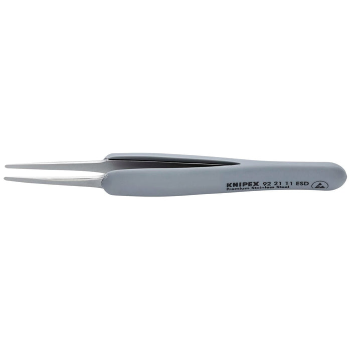 KNIPEX 92 21 11 ESD Precision Tweezers with rubber handles ESD, 123mm