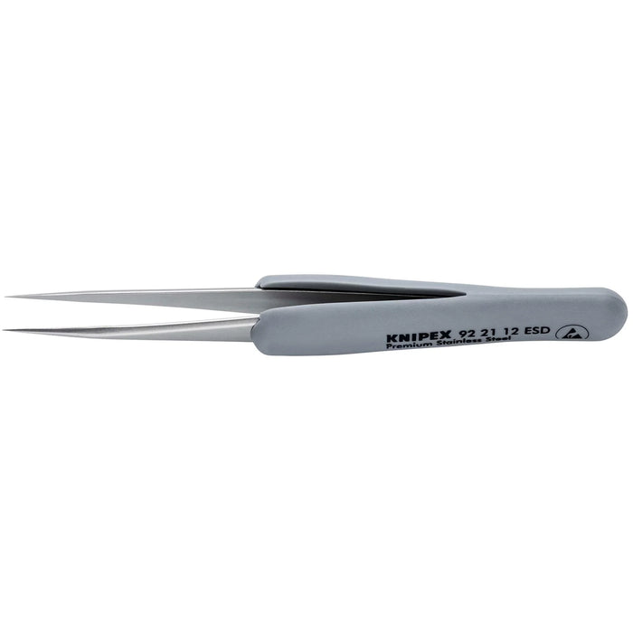 KNIPEX 92 21 12 ESD Precision Tweezers with rubber handles ESD, 112mm