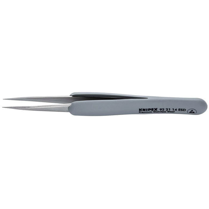 KNIPEX 92 21 14 ESD Precision Tweezers with rubber handles ESD, 130mm