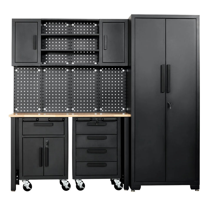 Draper Single Garage Workstation with Roller Cabinets - MS100
