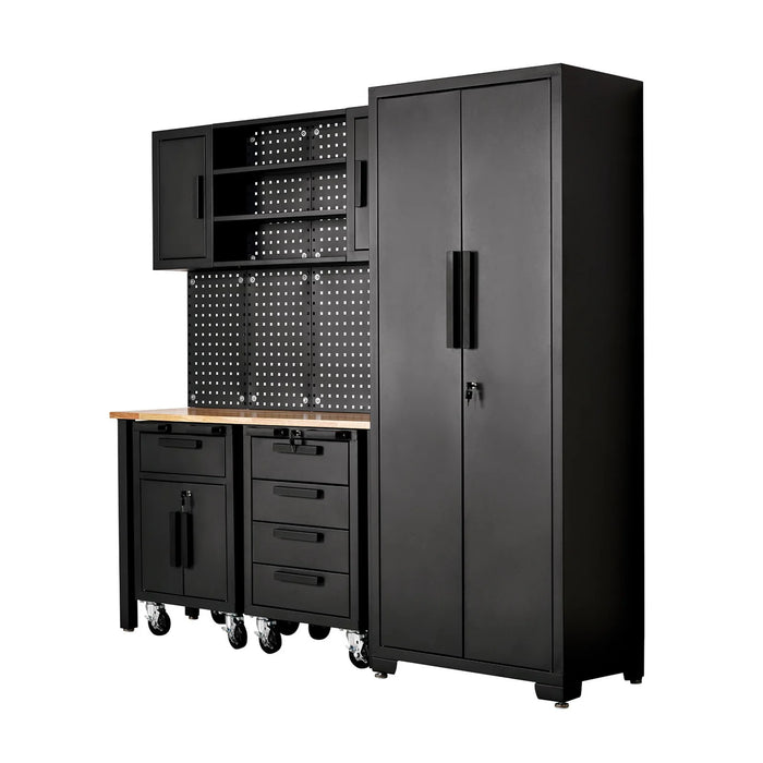Draper Single Garage Workstation with Roller Cabinets - MS100
