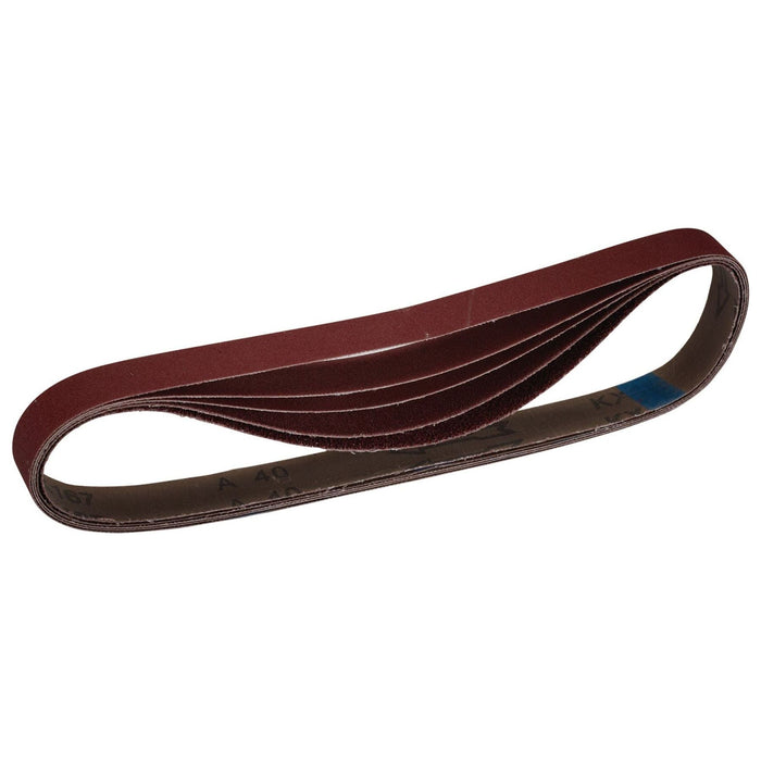 Draper Cloth Sanding Belt, 25 x 762mm, Assorted Grit (Pack of 5) 08702