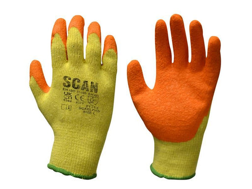 Scan Knitshell Latex Palm Gloves - L (Size 9) (120 Pairs) Scan - Town Tools