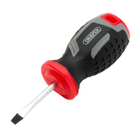 Draper Slotted Soft Grip Screwdriver, SL4 38-100mm