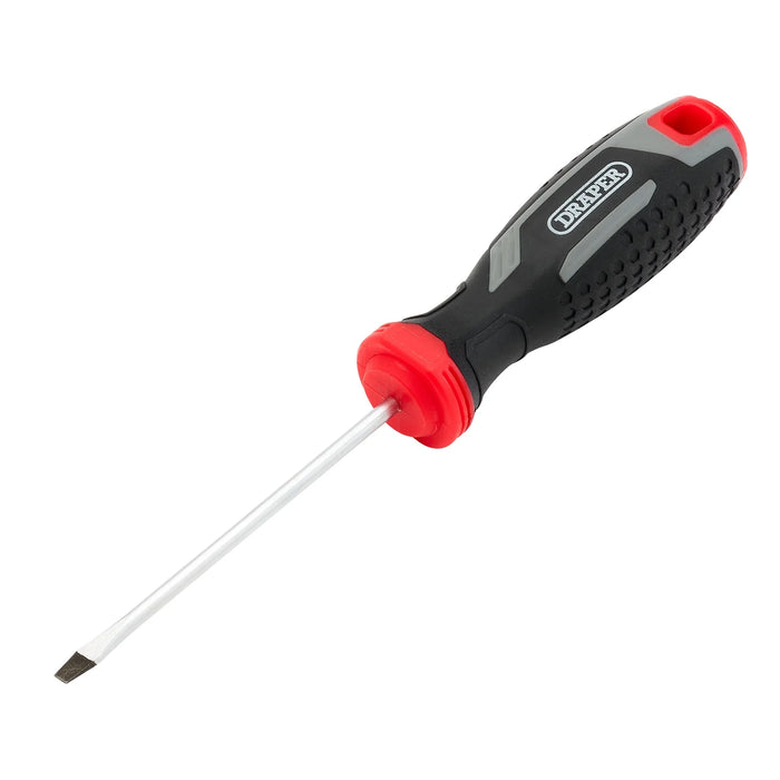 Draper Slotted Soft Grip Screwdriver, SL3 x 75mm - 200/SL