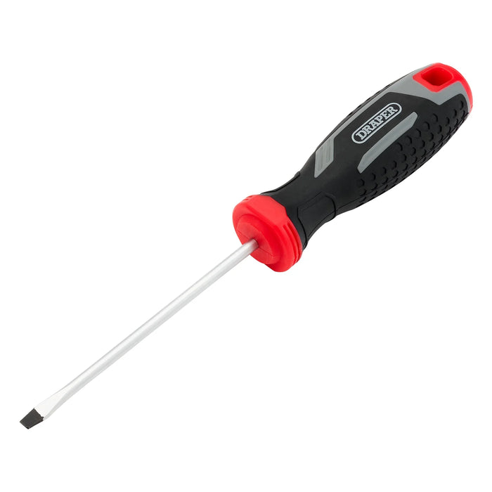 Draper Slotted Soft Grip Screwdriver, SL4 38-100mm