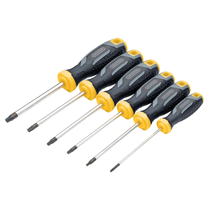Draper TX-STAR® Tamperproof Soft Grip Screwdriver Set (6 Piece) - 200/S5