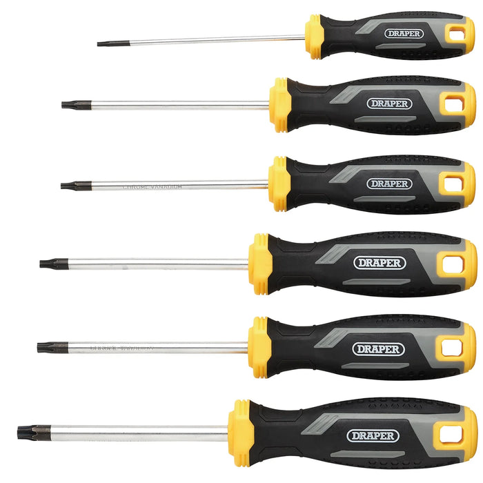Draper TX-STAR® Tamperproof Soft Grip Screwdriver Set (6 Piece) - 200/S5