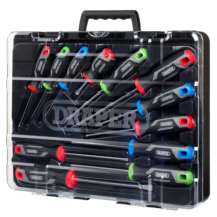 Draper Soft Grip Screwdriver Set (12 Piece) - 200/S6
