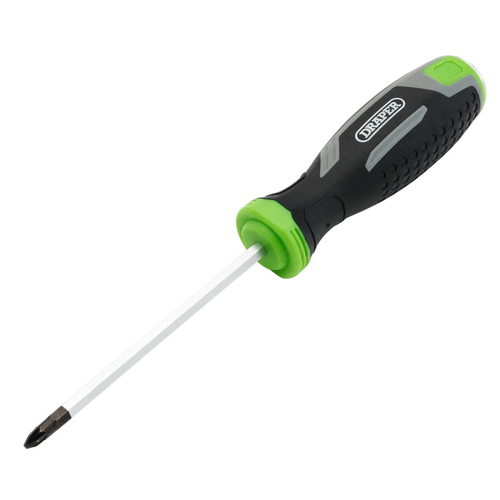 Draper Pound Thru Pozi Soft Grip Screwdriver, PZ1 x 100mm - 210/PZ