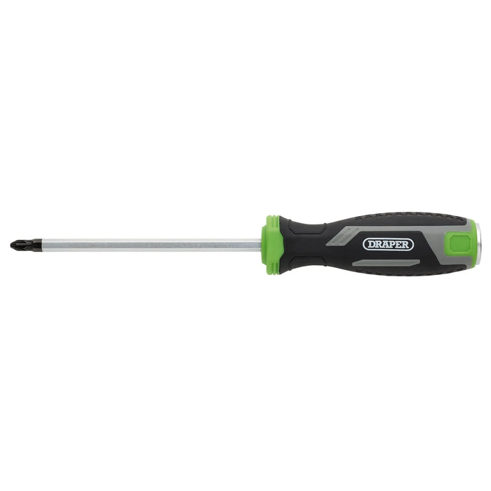Draper Pound Thru Pozi Soft Grip Screwdriver, PZ2 x 125mm - 210/PZ