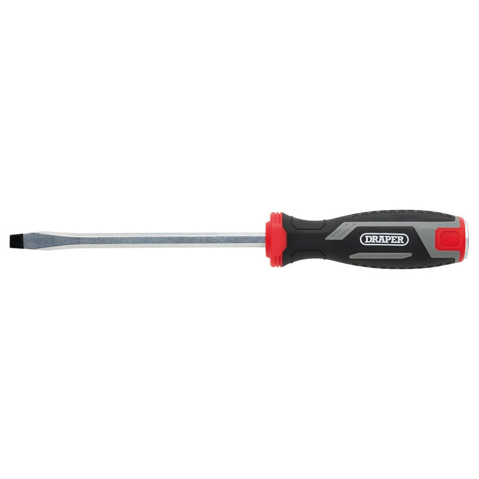 Draper Pound Thru Slotted Soft Grip Screwdriver, SL8 x 150mm - 210/SL