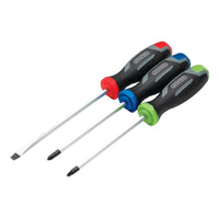 Draper Pound Thru Soft Grip Screwdriver Set (3 Piece) - 210/S1