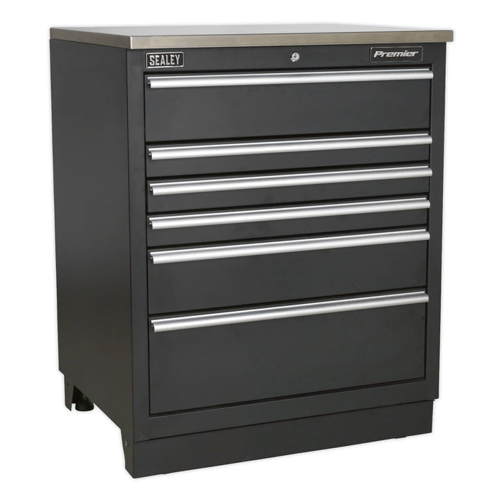 Sealey Premier Premier Corner Storage System with Oak Worktop 1.7m APMSCOMBO6W Sealey Premier - Town Tools 