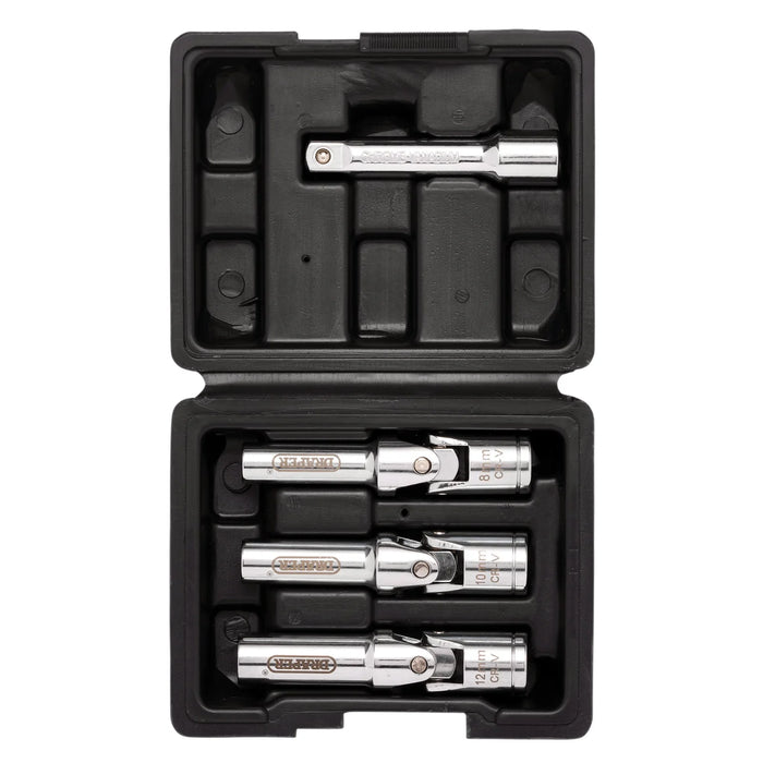 Draper Glow Plug Socket Set, 3/8" Sq. Dr. (4 Piece) - GPSS-4 Piece
