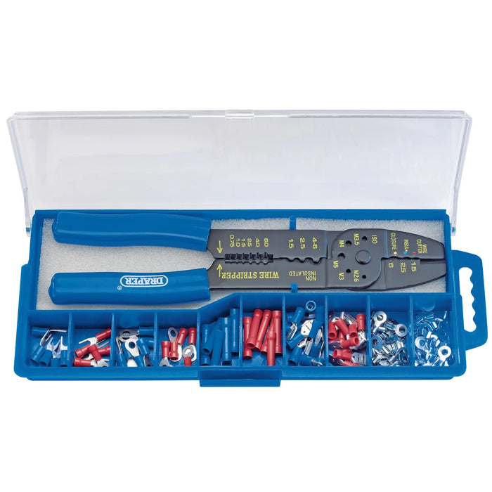 Draper 5 Way Crimping Tool & Terminal Kit, 240mm - CT-K