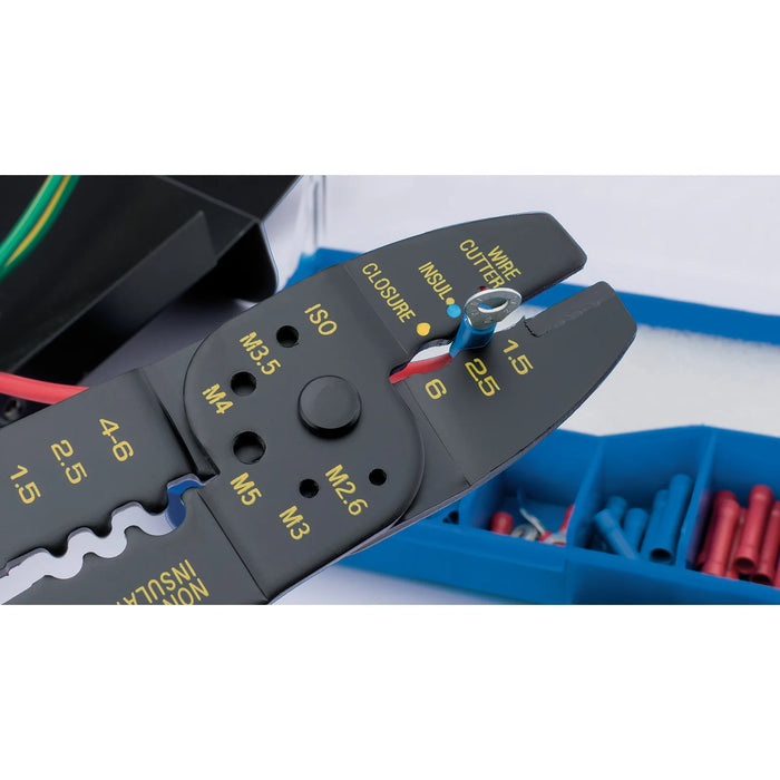 Draper 5 Way Crimping Tool & Terminal Kit, 240mm - CT-K