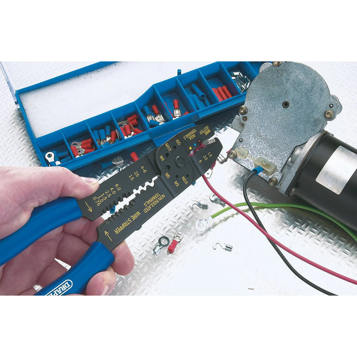 Draper 5 Way Crimping Tool & Terminal Kit, 240mm - CT-K