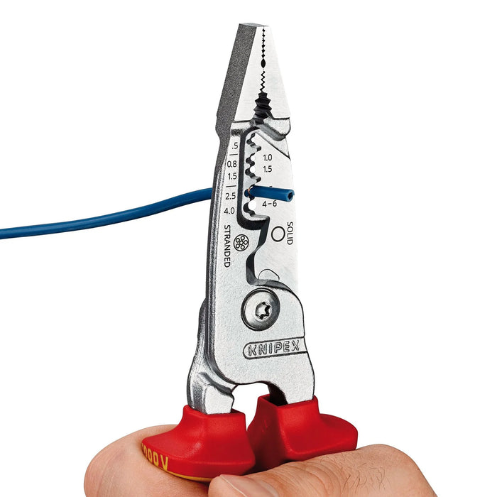 KNIPEX 13 76 200 ME VDE Wire Stripper with Multi-Component Grips, 200mm