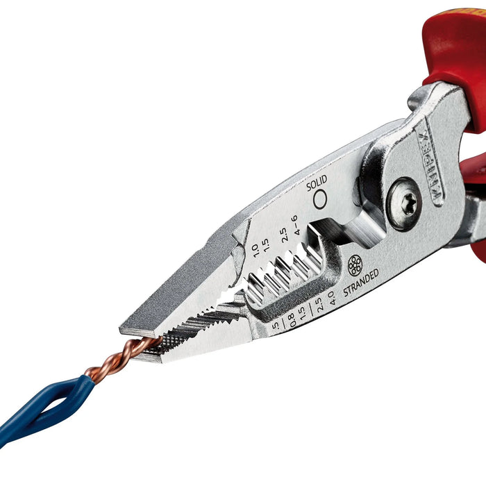 KNIPEX 13 76 200 ME VDE Wire Stripper with Multi-Component Grips, 200mm