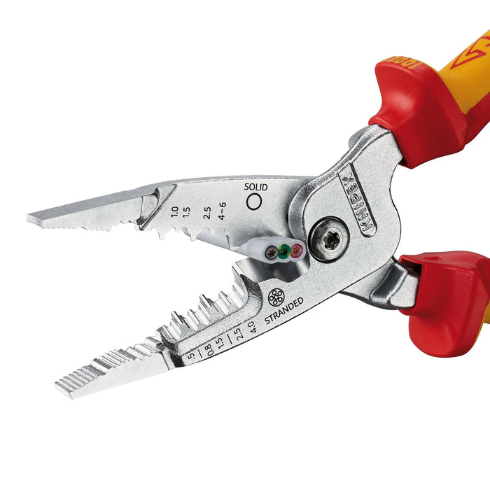 KNIPEX 13 76 200 ME VDE Wire Stripper with Multi-Component Grips, 200mm
