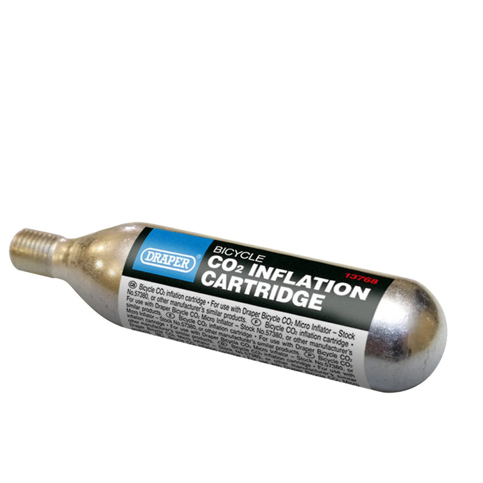 Draper Bicycle CO2 Inflation Cartridge, 16g (Pack of 5) - BK-CO216