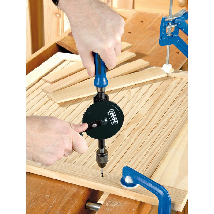 Draper Chuck Double Pinion Hand Drill, 8mm/5/16" - 4900
