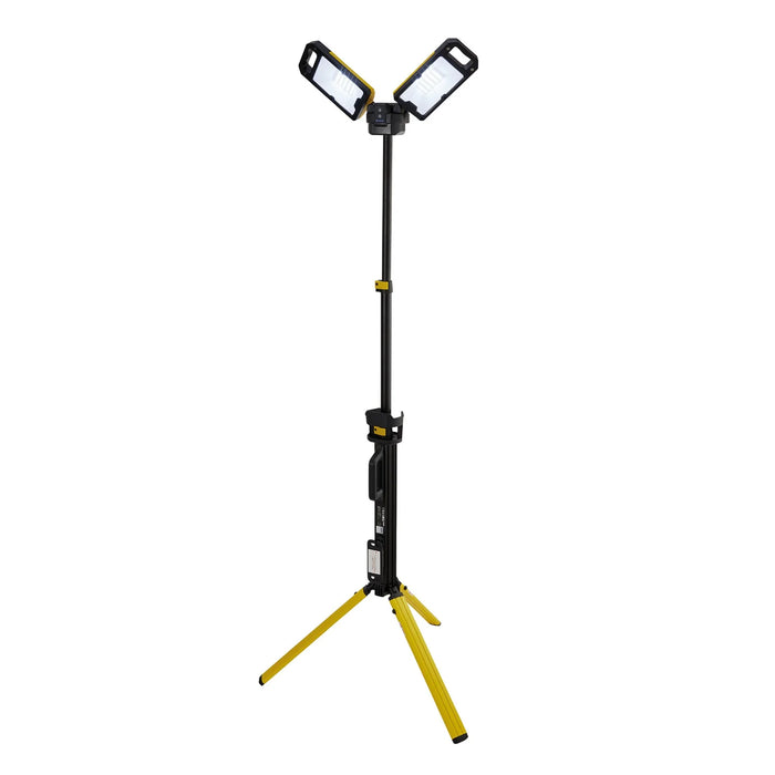 Draper 230V SMD LED Rechargeable Tripod Site Light, 50W, 5000 Lumens, Charging