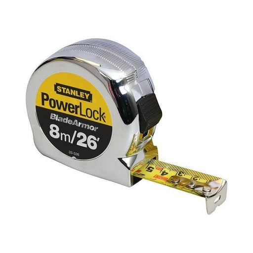 Stanley® Hand Tools PowerLock® BladeArmor® Pocket Tape 8m/26ft (Width 25mm) STANLEY® Hand Tools - Town Tools