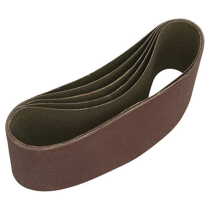 Sealey 76 x 457mm Sanding Belt 240Grit - Pack of 5 SB240457 Sealey - Town Tools 