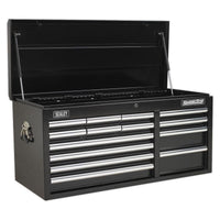 Sealey Topchest 14 Drawer with Ball-Bearing Slides Heavy-Duty Black AP41149B