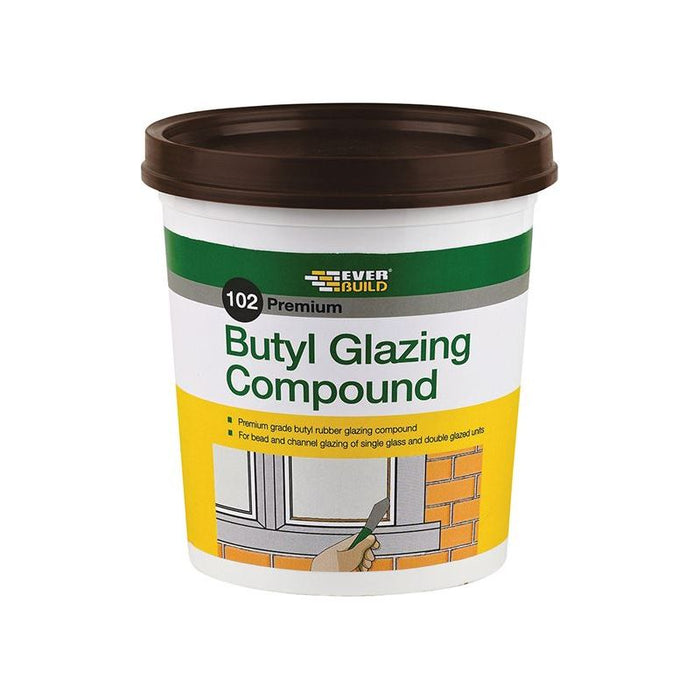 Everbuild Sika 102 Butyl Glazing Compound Brown 2kg Everbuild Sika - Town Tools