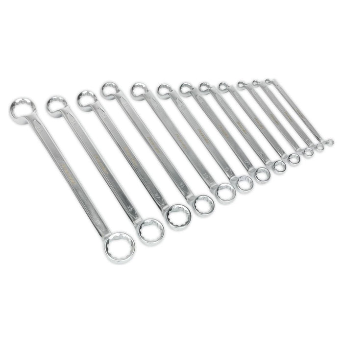 Sealey Offset Double End Ring Spanner Set 12pc Metric AK6328 Sealey - Town Tools 