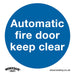 Sealey Mandatory Safety Sign Automatic Fire Door Keep Clear Rigid Plastic Sealey - Town Tools 