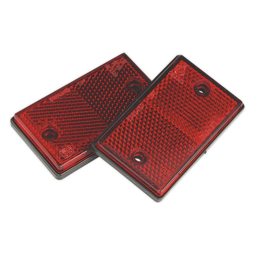 Sealey Reflex Reflector Red Oblong Pack of 2 TB24 Sealey - Town Tools 