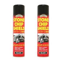 2 x Hammerite Stone Chip Car Shield Aerosol Spray Protector 600ml Black