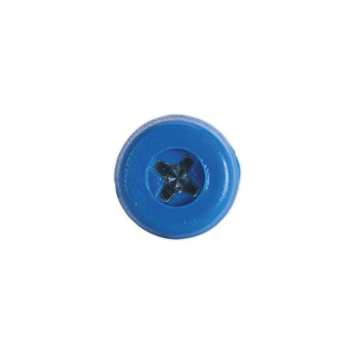 Sealey Numberplate Screw Plastic Enclosed Head 4.8 x 18mm Blue Pack of 50 PTNP4 Sealey - Town Tools 