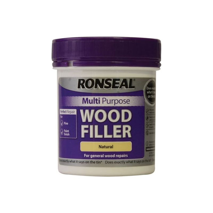 Ronseal Multipurpose Wood Filler Tub Natural 250g Ronseal - Town Tools