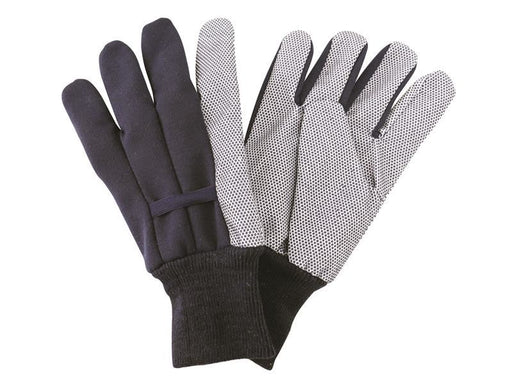 Kent & Stowe Navy Jersey Cotton Grip Gloves - Men's Large Kent & Stowe - Town Tools