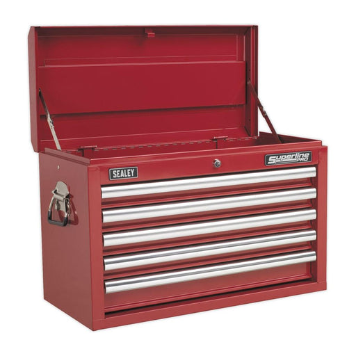 Sealey Topchest 5 Drawer with Ball-Bearing Slides Red AP33059 Sealey - Town Tools 