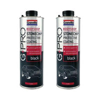 2 x Granville Black Stone Chip Spray Paint All Round Protection 1 Litre