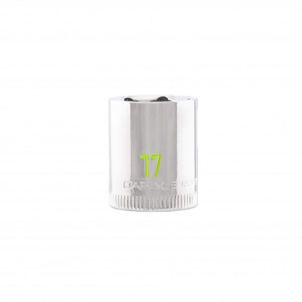 Carlyle Tools 1/2 Drive 17mm 6 Point Chrome Socket
