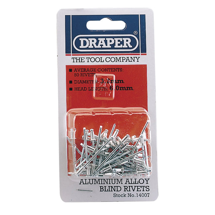 Draper Blind Rivets, 3.2 x (50 Piece) 5.2-15.8mm