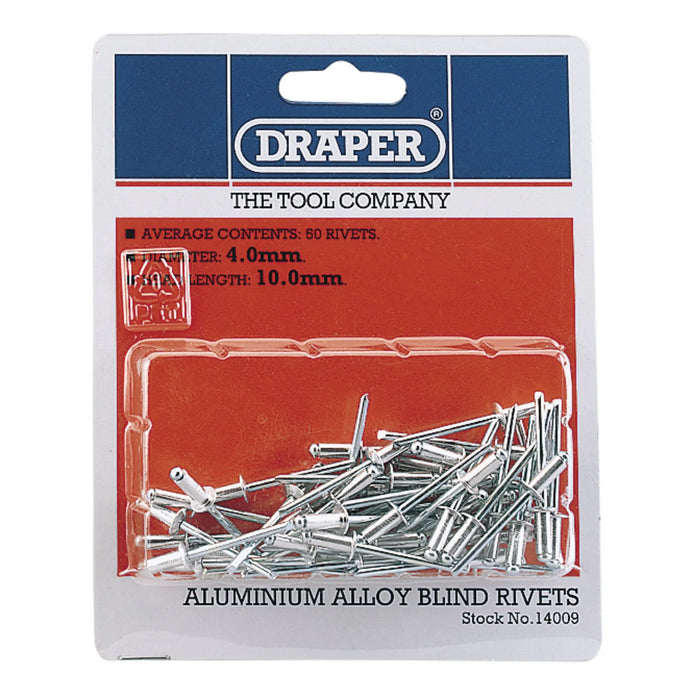 Draper Blind Rivets, 4 x (50 Piece) 5.6-15.8mm