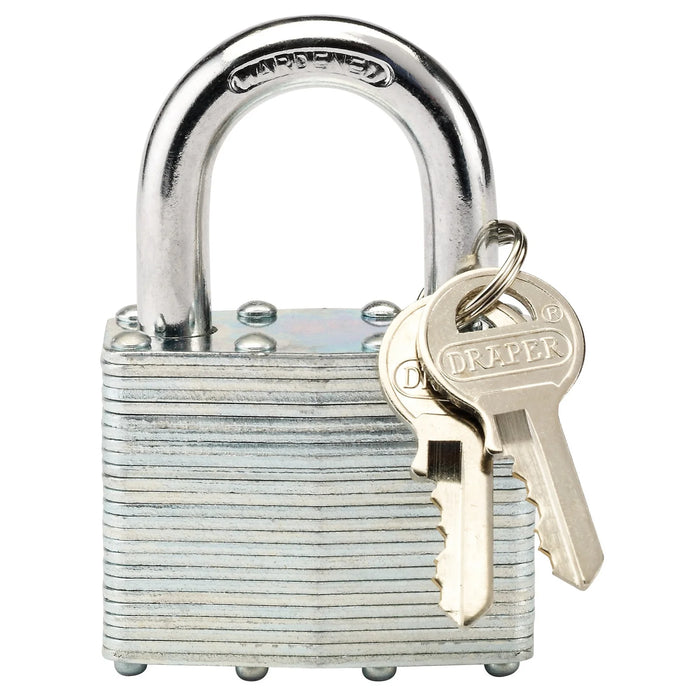 Draper Laminated Steel Padlock, 50 x 31mm - LT100